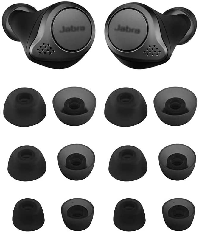 ALXCD Ear Tips Compatible with Jabra Elite 75t Headphone, 6 Pairs Replacement Silicone Tips, Compatible with Jabra Elite 75t/ 65t/ Active/ 7 Pro/Elite 3/ Elite 4 S/M/L - Image 1